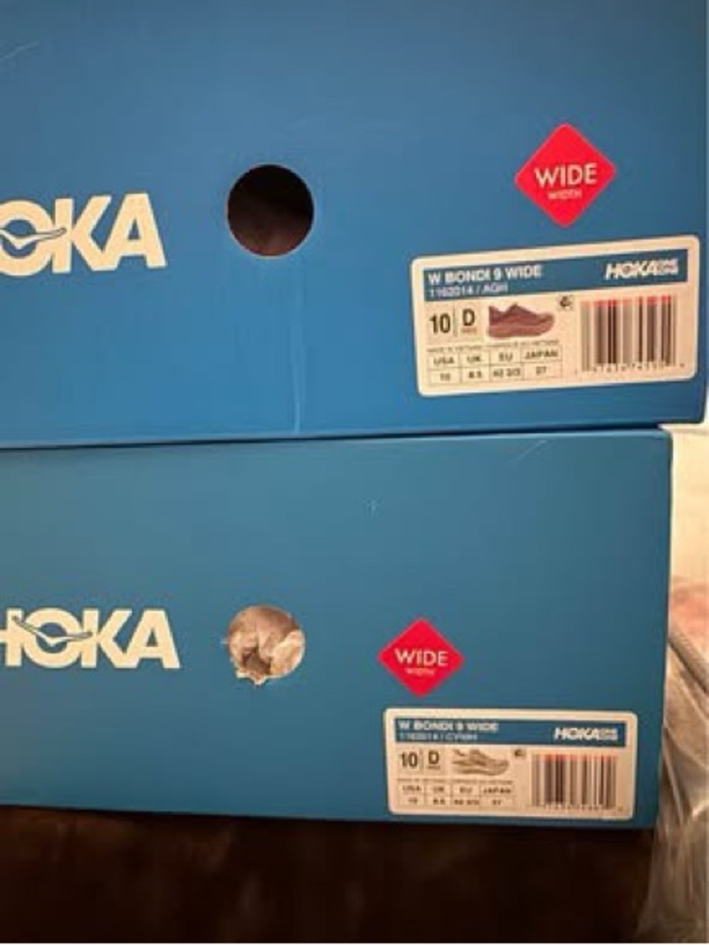 HOKA Women's Bondi 9 size 10 Wide Running Shoes - $150 each pair